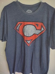 Superman,Born in Cleveland, Men’s xlg T-shirt w NEW good/evil Figures,Cards