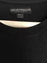 EMPORIO ARMANI Underwear Soft BLACK T-SHIRT Stretchable LARGE Men’s Tee Shirt