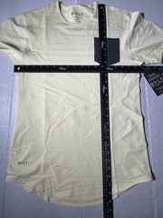 NWT BYLT Drop Cut S/S LUX Pocket T Shirt Light Yellow Men Size Small