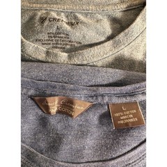 CREMIEUX Mens Blue Gray Crew Neck T Shirt Top Size L Set of 2