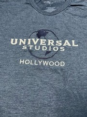 Universal Studios Hollywood Official Embroidered Graphic T Shirt XL Gray