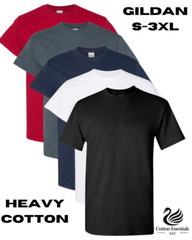 Gildan (5-pack) Bulk Solid Heavy Cotton Short Sleeve Blank Men T-Shirt S-3XL