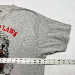 Holiday Time Graphic T Shirt sz L Gray Santa Claus Christmas Holiday Festive