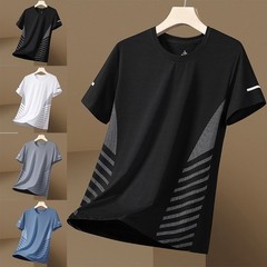 Lightweight Ice Silk T Shirt for Men Perfect for Sports and Outdoor Activities