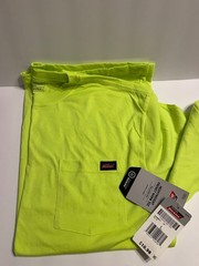 2 Brand New w/ Tags Dickies Fluorescent Yellow XL & L Pocket T-Shirt (1 of each)