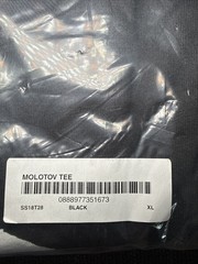 SS18 Supreme Molotov Tee Black XL RARE TRUSTED SELLER FREE SHIP!