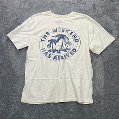 Chubbies Shirt Mens Large Beige The Relaxer Weekend Has Arrived Graphic Beach
