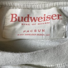 Pacsun Budweiser Beer T-Shirt Tee Sz Medium M Long Sleeve Graphic States Eagle