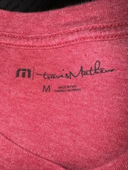 Travis Mathew “Life Champion” Red Medium T-Shirt Pima Cotton Mens