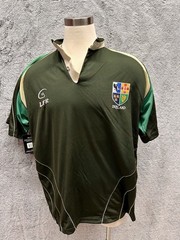 Vintage Y2K Ireland Four Provinces Rugby Shirt Olive Green Live For Rugby L