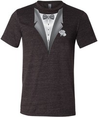 Buy Cool Shirts Tuxedo T-shirt White Flower Tri Blend Tee