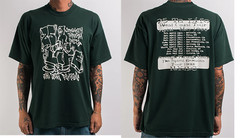 1998 25 Ta Life Strength Through Unity Tour T-Shirt Green