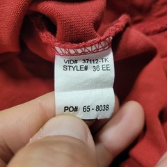 Orvis T-Shirt Mens Medium Red Short Sleeve Cotton Football Yoke Split Hem Tee