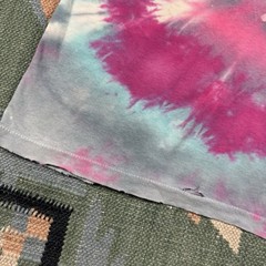 Vintage 90s Tie Dye Blank Distressed Cotton Hippie T-Shirt Size XL