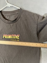 A1 Primative Skateboards x Dragon Ball Z Goku T-Shirt Mens Small Gray 2 Sided