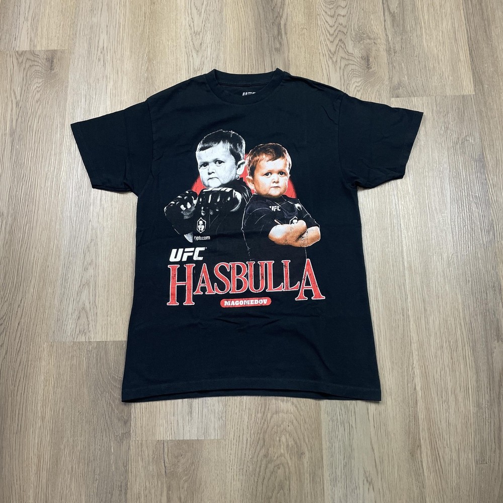 UFC Hasbulla Magomedov Shirt Mens Medium Black Graphic Tee MMA Fight Crewneck