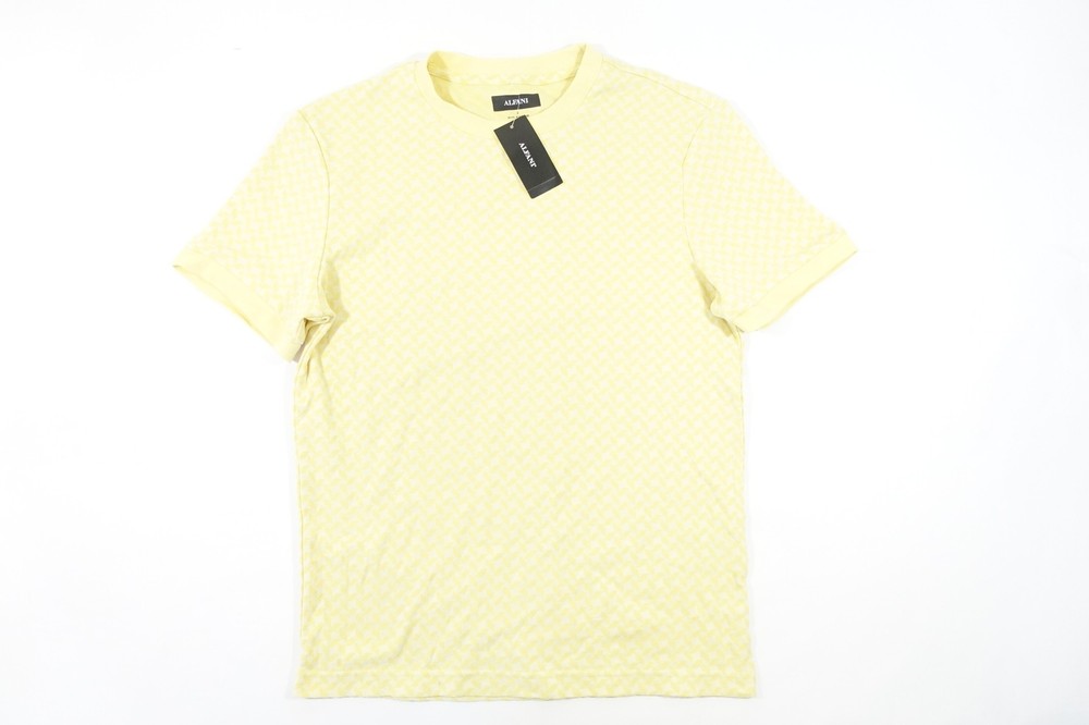 ALFANI GEO TEXTURED YELLOW XL SOFT PATTERN TEE TSHIRT MENS NWT NEW