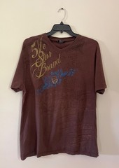 Mecca Mens 2XLarge Brown Short Sleeve T-Shirt 5ive Star Band