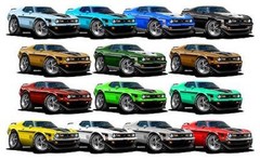 1971 1972 Ford Mach 1 Mustang Full Color Tshirt NEW FREE SHIPPING