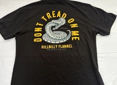 Dont Tread On Me Gadsden Snake T Shirt Hillbilly Flannel Mens L Black