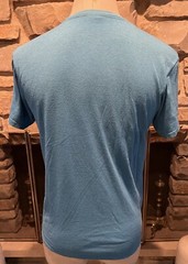 Vintage 1980s 90s McDonalds Medium Baby Blue Cotton T-Shirt Tee Flower logo F1