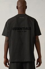Fear of God Essentials Stretch Limo Black Short Sleeve T-Shirt Size Small (SS22)