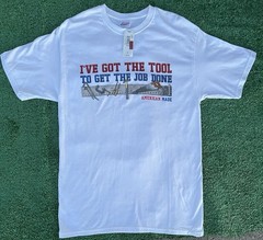 Vintage 90s Hanes Heavyweight Graphic T Shirt Tools Job Done White NWT Size M