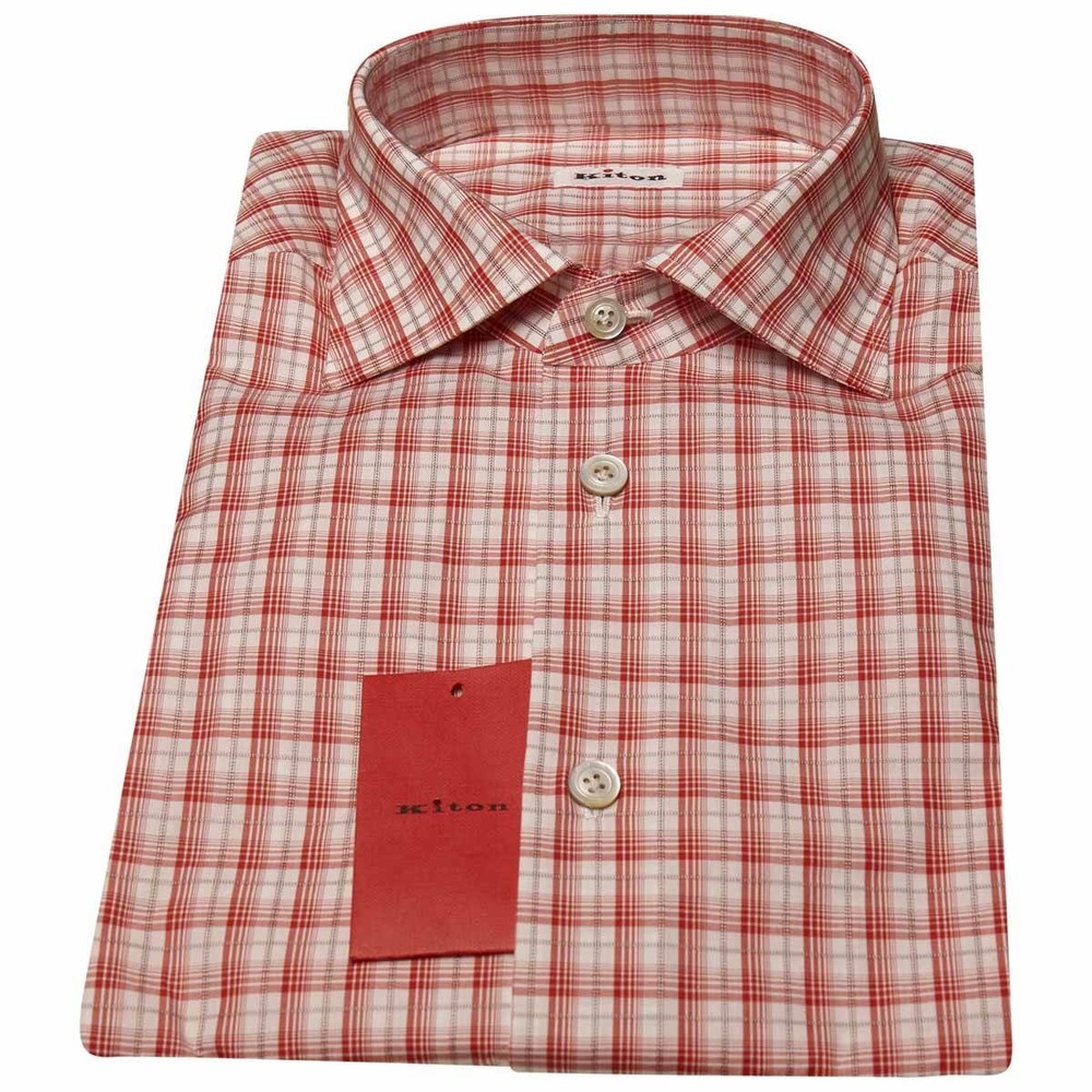 NEW KITON MULTICOLOR COTTON SHIRT US 15.75 – EU 40 MUL