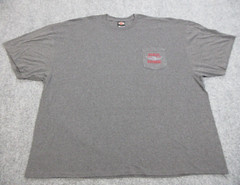 Harley Davidson Shirt Mens 3XL XXXL Gray Motorcycle Bike Biker Pocket Logo Tee