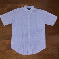 Ralph Lauren Gingham Check Blake Short Sleeve Shirt M Used For 14Y+ Japan