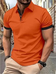 Men’s Breathable Summer Stripe Polo Shirt Stylish Lightweight Casual Top Wear