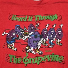 Vintage California Raisins Shirt Mens Large Red Heard It Through Grapevine USA
