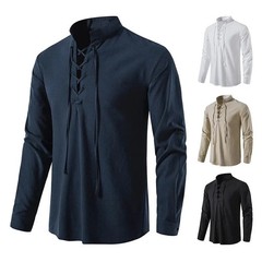 King Billion Men’s Shirts Casual Men Cotton Linen Long Sleeve T-shirt Spring Aut