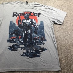 RoboCop Shirt Mens Large Gray Loot Crate Movie Graphic Tee Sci-Fi Robot