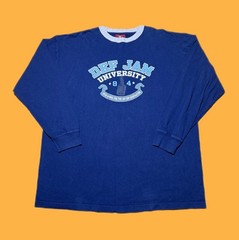 VTG 2000s Def Jam University Records Y2K Graphic Long Sleeve T Shirt Size 2XL