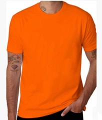 Solid color crew neck casual T-shirt-100% cotton, unisex.