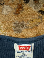 052)LEVI LEVIS WAFFLE THERMAL TEE SHIRT LONG SLEEVE BLUE XL EXTRA LARGE