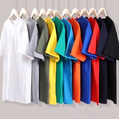 14 Colors Candy Color 100% Cotton T-Shirts Men Women Oversized Short Sleeves Cas