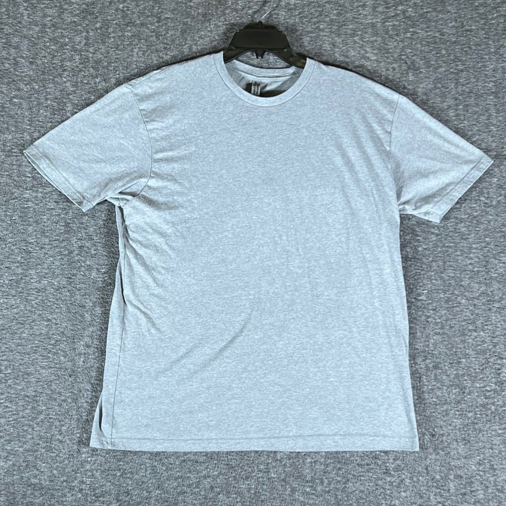 Next Level Apparel Men’s Heather Grey T-Shirt Basic Crew Neck Tee XL