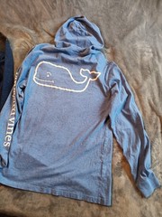 Vineyard Vines Lot 2 shirt Hoodie Long Sleeve Performance Pull Over 1/4 Zip Sz S