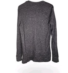 H&M Waffled Long Sleeve Top In Black Marl Size L