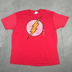 The Flash Shirt Mens 2XL Red DC Comics Superhero Graphic Tee Short Sleeve New