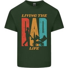 Fathers Day Living the Dad Life Twins Funny Mens Light Cotton T-Shirt