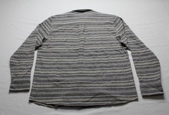 Marine Layer Men’s Pacifica Stretch Twill Shirt AP2 Navy/Grey Stripe Size: XL