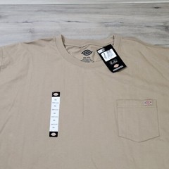 Dickies T-Shirt Men’s 4XL Khaki Heavy Weight Cotton Short Sleeve New