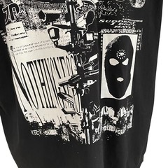 Gothic Streetwear Graphic Tee Eye Print Black Shirt Lay Down My Life 2XL