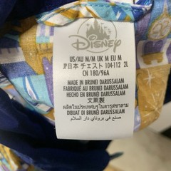 Disney Store Men Size Medium Shirt Button Down Top 50th Anniversary Blue Mickey