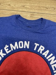 Pokémon Trainer Shirt Blue Short Sleeve Size Small Adult Poke Ball Graphic