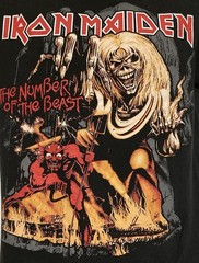 Iron Maiden Number Of The Beast Men’s Medium T Shirt Black British Heavy Metal