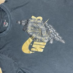 Air Jordan Black and Gold Short Sleeve Crewneck T Shirt Jordan 1 Gold Toe XXL